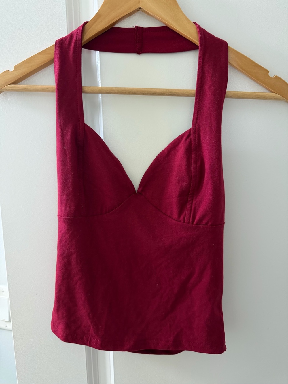 Red Halter Bustier Tank Top - Women's
